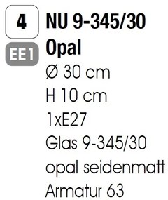 Plafoniera moderna diametru 30cm, Alba