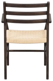 Scaun de dining natural /maro închis Harlan – Rowico