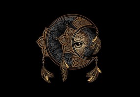Fototapet - Ochi magic cu mandala (147x102 cm)