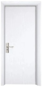 Usa Interior din MDF Novo Doors ND81, Cadru din Lemn Masiv, KIT COMPLET, Toc , Manere si balamale incluse (Culoare: Alb, Toc: Fix, Maner: Patrat