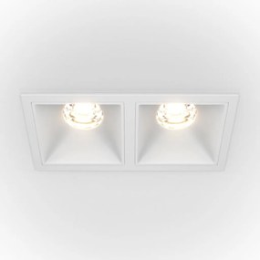 Spot LED incastrabil dimabil cu 2 surse de iluminat Alpha alb, 3000K