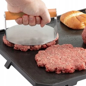 Resigilat: Burger Press Kinghoff KH 1878, Oțel inoxidabil, Ușor de spălat, Diametru 11,4 cm, Inox