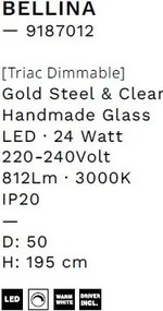 Lustra LED suspendata design decorativ BELLINA D-50cm