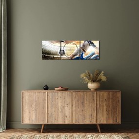 Tablou - Fotbalist (cu ceas) (90x30 cm)
