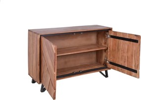 Dulap în culoare naturală din lemn de acacia 120x78x40 cm Ambala – Interia Home &amp; Living