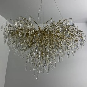 Lustră de cristal pe cablu 11xG9/40W/230V auriu