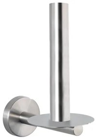 WENKO 19613100 - Suport pentru hârtie igienică BOSIO MATT, 8 x 18 cm, oțel inoxidabil, argintiu