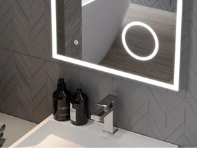 Mexen Kala oglindă de baie iluminată cu oglindă cosmetică 60 x 80 cm, LED 6000K, antiaburire - 9820-060-080-611-00
