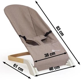 Șezlong pentru bebeluși PETITE&MARS CALMY maro