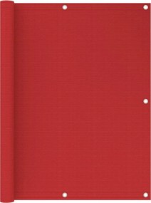 vidaXL Paravan de balcon, roșu, 120x500 cm, HDPE