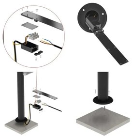 Lampă LED de exterior NIKA LED/12,5W/230V IP44 80 cm