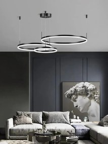 Lustra LED EsnF203003/3, Cu Telecomanda, 3 Tipuri De lumina, 160W, Negru