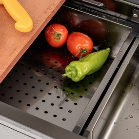 Chiuvetă multifuncțională Calandria din oțel inoxidabil