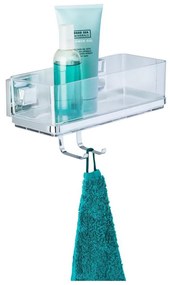 WENKO 22694100 - Poliță VACUUM-LOC QUADRO ED 25,5x15 cm argintiu/crom lucios/transparent