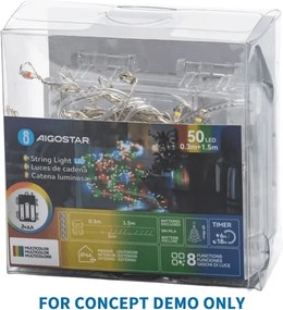 Aigostar - LED Ghirlandă de exterior pentru Crăciun 800xLED/8 funcții 23m IP44 alb cald
