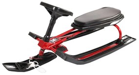 Saniuta pentru copii tip bob NOVOKIDS™ Snow Rider , maxim 50 kg, cadru metalic, scaun moale, dimensiuni 80X60X40 cm, amortizor fata, cu cordelina de