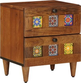 vidaXL Dulap de noapte Maro 40 x 33 x 46 cm Lemn de mango solid