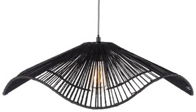 Lustră neagră cu abajur din sfoară din hârtie ø 62 cm Sombra – Leitmotiv