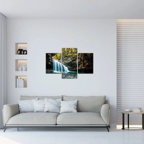 Tablou cu cascada de pădure (90x60 cm)