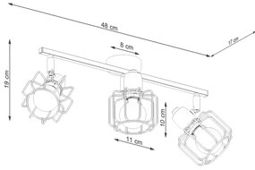 Spot de perete BELUCI 3xE14/40W/230V alb Sollux SL.1113
