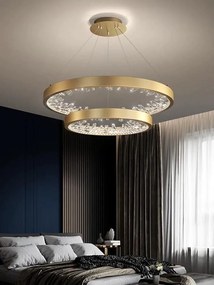 Lustra LED G23529-40+60 GD – 126W, Design Modern, cu Telecomandă și Lumină Reglabilă