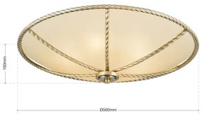 Plafonieră Orion DL 7-567/56 MAURO 5xE27/60W/230V d. 56 cm bronz