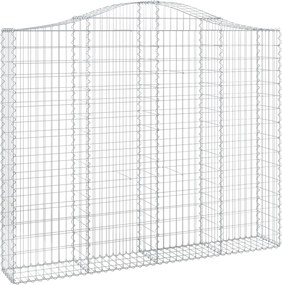 vidaXL Coș gabion arcuit 200x30x160/180 cm fier galvanizat