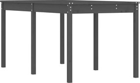 vidaXL Măsuță de grădină, gri, 159,5x82,5x76 cm, lemn masiv de pin
