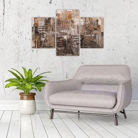 Tablou - Abstract, nuanțe maro (90x60 cm)