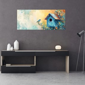Tablou - Birdhouse, acuarelă, acuarelă (120x50 cm)