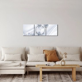 Tablou - Design flori (cu ceas) (90x30 cm)