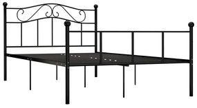 284527 vidaXL Cadru de pat, negru, 160 x 200 cm, metal