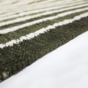 Covor verde țesut manual din amestesc de lână 140x200 cm Boucle Frame – Flair Rugs