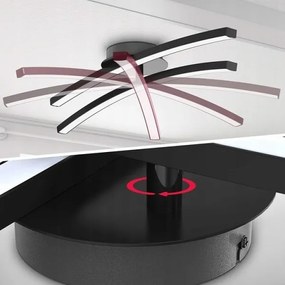 Plafonieră LED 2xLED/6W/230V 3000K neagră