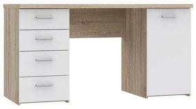 Birou ARENO alb/stejar sonoma