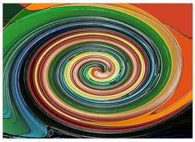 Tablou abstract - spirala colorata (70x50 cm)