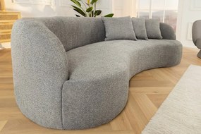 Canapea semicirculara, Tesatura Boucle, Gri, ATELIER 230cm, A-46545 VC