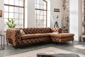 Coltar design Chesterfield, Microfibra, Maro Antic, MODERN BAROCK