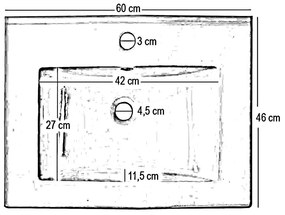 Mobilier complet de baie Porto 60 în culoarea stejarului rustic antracit