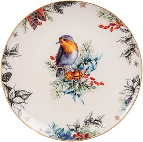 Farfurie alba, din portelan, Ø20 cm, Bird