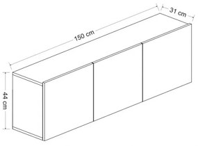 Comoda TV Alb - Antracit