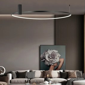 Plafonieră LED RING S, 50 W, 230 V, 3000/4000/6000 K, Ø 90 cm, neagră