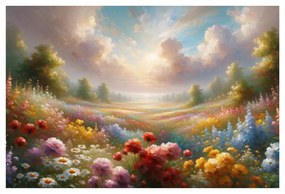 Tablou câmp romantic cu flori