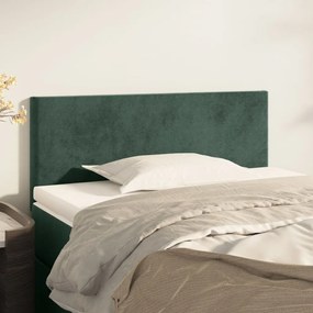 vidaXL Tăblie de pat, verde închis, 100x5x78/88 cm, catifea