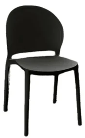 SCAUN TONDO -POLIPROPILENA-HORECA - NEGRU