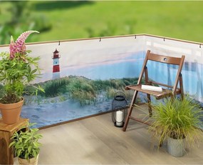 Paravan pentru balcon din plastic 500x85 cm North Sea Coast – Maximex