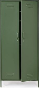 Dulap verde închis din metal cu încuietoare 80x185x50 cm Cambridge – Yes Everyday