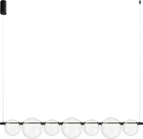 Lustră LED pe cablu ATOLA LED/19W/230V negru/transparent