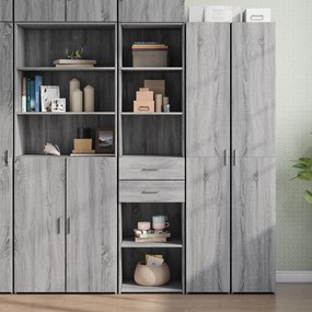 vidaXL Dulap înalt, gri sonoma, 45x42,5x185 cm, lemn compozit