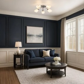 Lustră aplicată PORTOS, 5 x E14, 10 W, 230 V, crom lucios